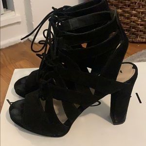 Collette Suede lace up heels